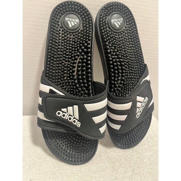 Adidas Adilette Slides Mens US Size 9 YSS 606002 Black EUC - Picture 3 of 4